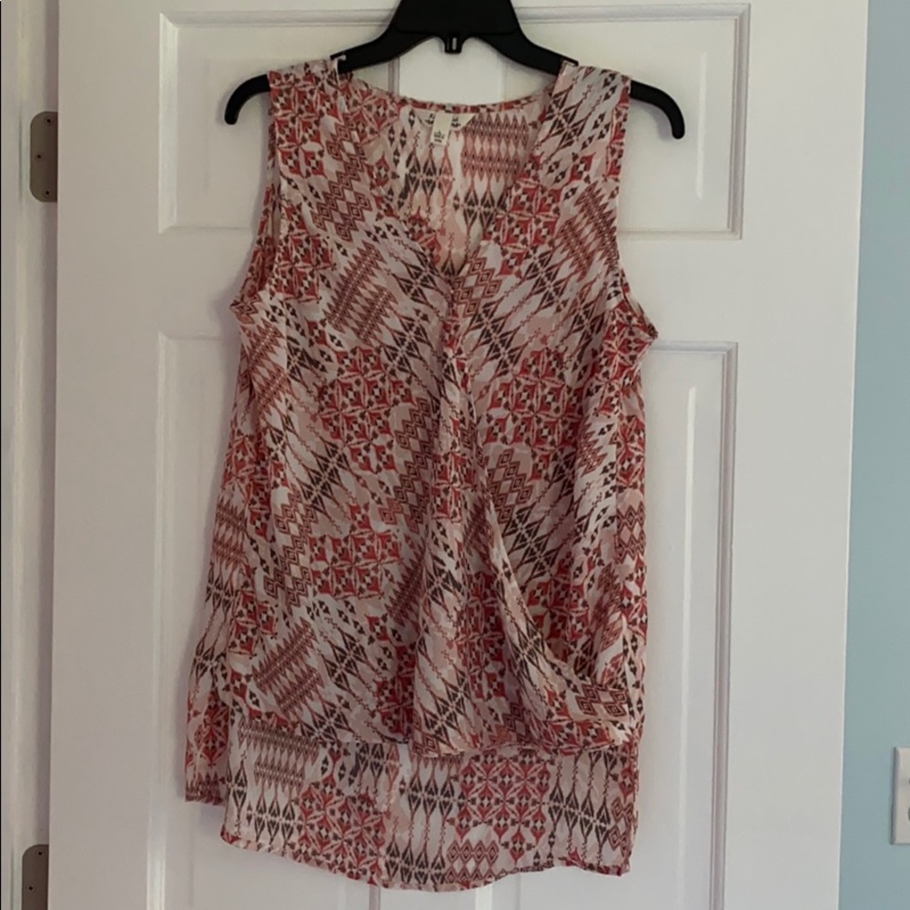 Pink Pattern Wrap Shirt